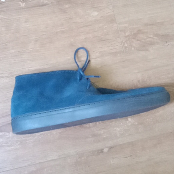 Mens navy blue desert boots - Picture 2 of 7